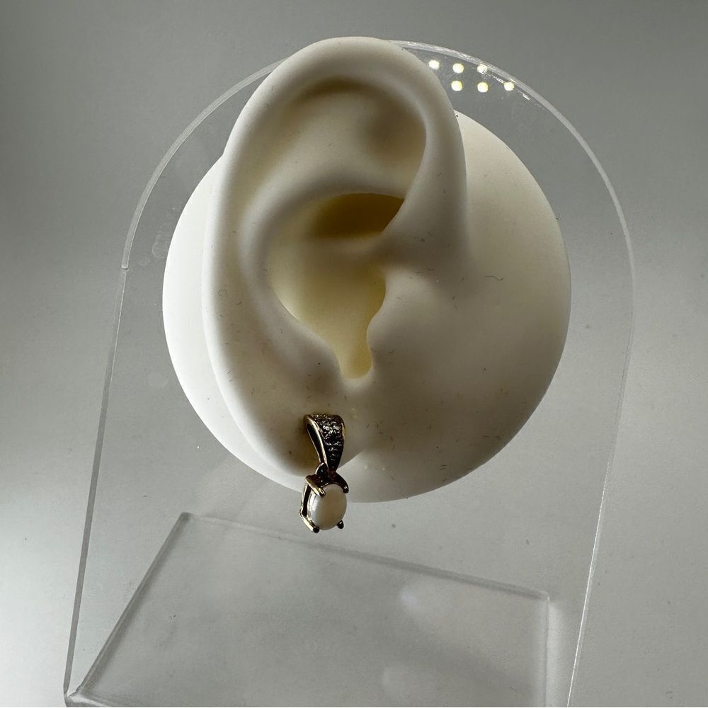 Vintage 5x7mm Opal Cabochon, goldā overā925 stud earrings! - Picture 11 of 11